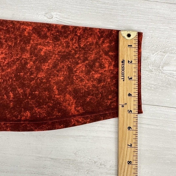 LULULEMON‎ Size 18 Wunder Train High-Rise Tight 25" Denim Wash Autumn Red Black - Picture 12 of 14